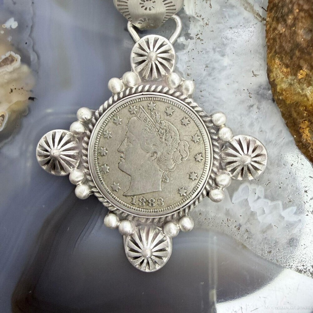 1883 Genuine US Liberty Head Nickle Decorated Unisex Pendant